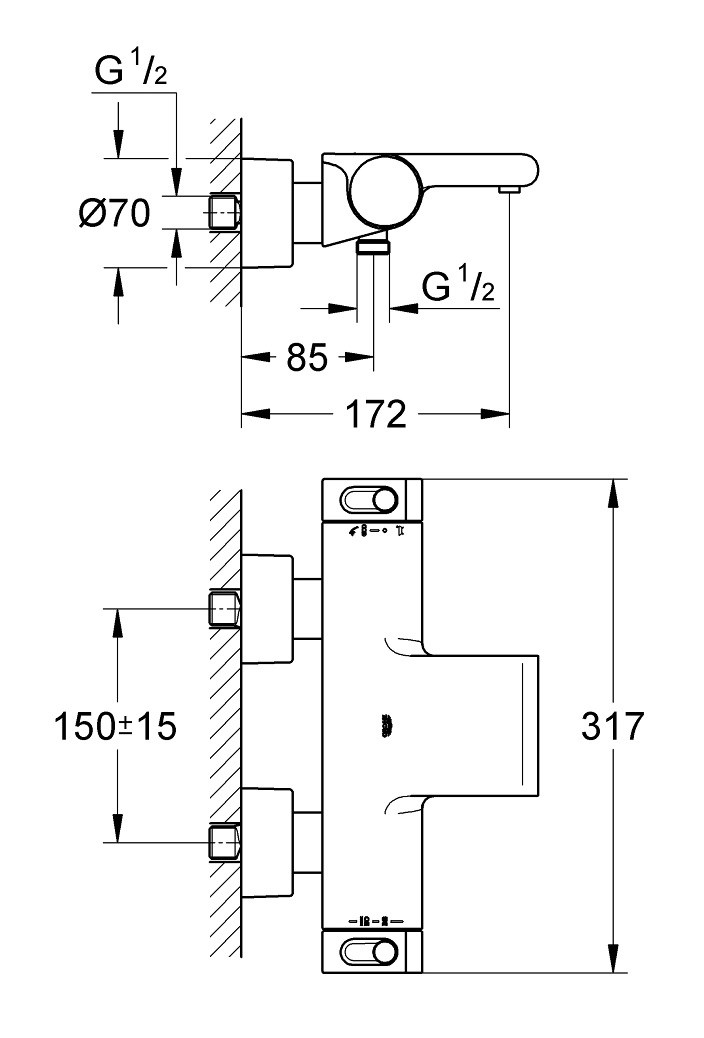 GROHE｜Grohtherm 2000浴用龍頭(定溫)